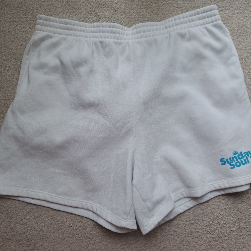 H&M white comfy shorts - size large